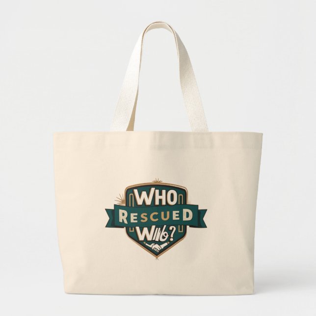 Grand Tote Bag Secourir l'histoire d'amour (Devant)