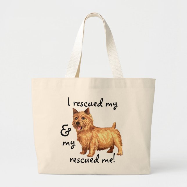 Grand Tote Bag Secourir Norwich Terrier (Devant)