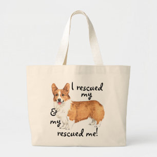 Grand Tote Bag Secourir Pembroke Welsh Corgi