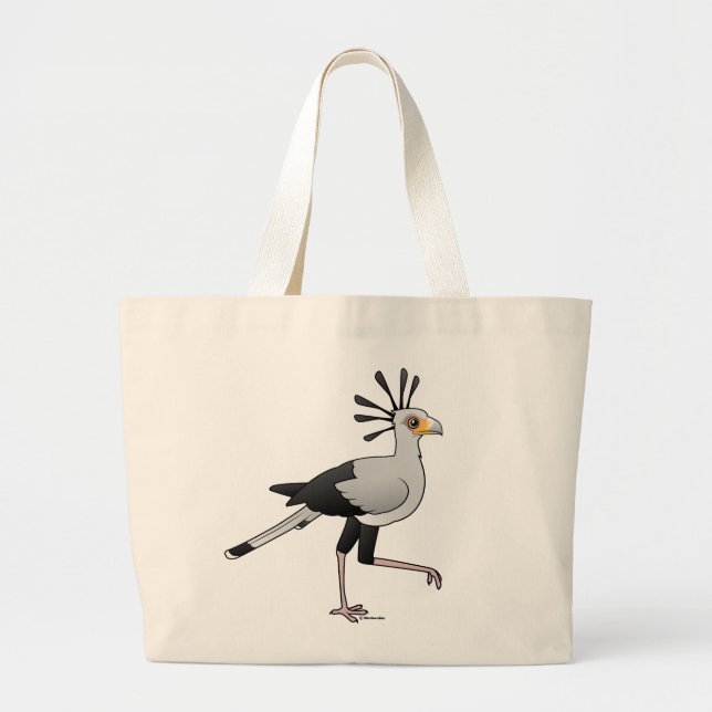 Grand Tote Bag Secrétaire oiseau (Devant)