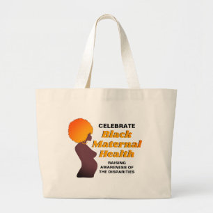 Grand Tote Bag Sensibilisation SANTÉ MATERNELLE NOIRE