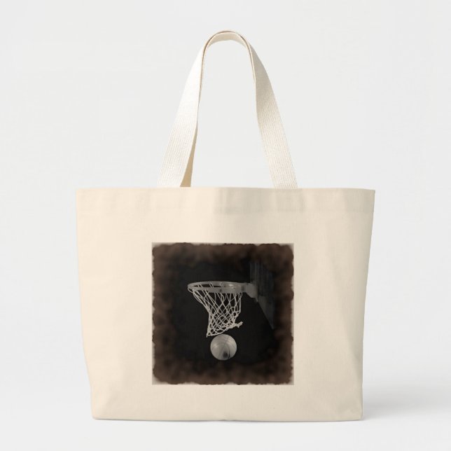 Grand Tote Bag Sepia Basketball (Devant)