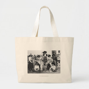 Grand Tote Bag Sept cow-girls de rodéo posant en plaisantant ave