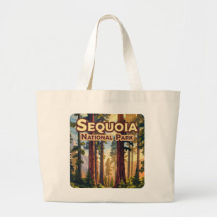 Grand Tote Bag Sequoia National Park California Tree Retro