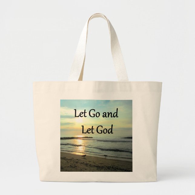 GRAND TOTE BAG SERENE ALLONS ET LAISSONS DIEU PHOTO OCÉAN (Devant)