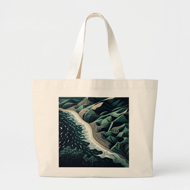 Grand Tote Bag Serene Shores (Devant)