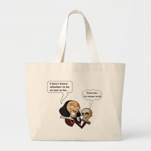 Grand Tote Bag Shakespeare Hamlet, être ou ne pas être