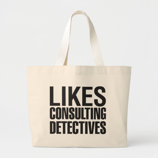 GRAND TOTE BAG SHERLOCK AIME CONSULTER DES DÉTECTIVES (Devant)