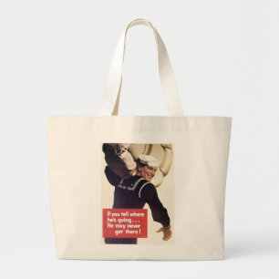 Grand Tote Bag Si tu dis où il va...