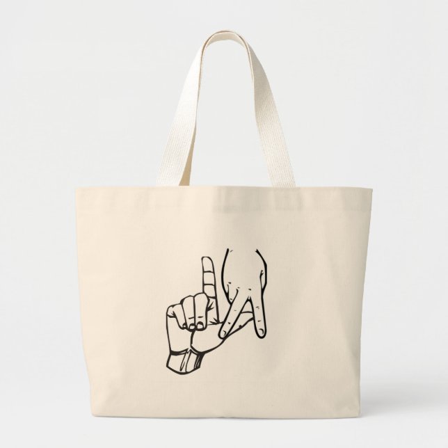 Grand Tote Bag Signe de main de Los Angeles (Devant)