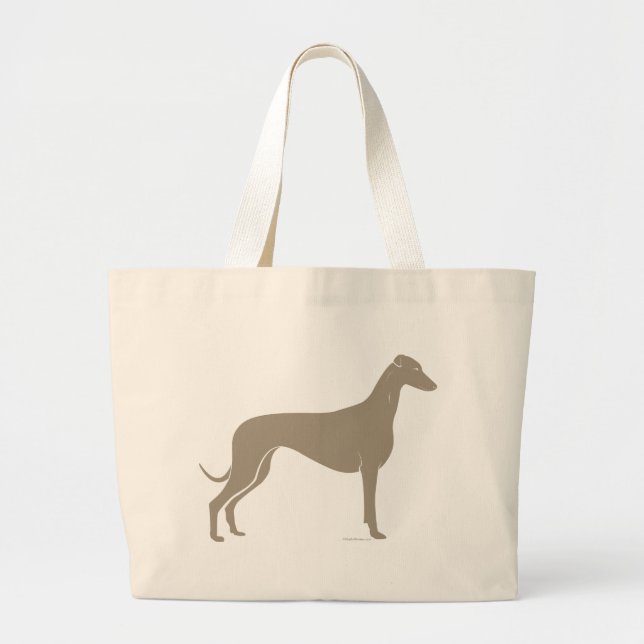 Grand Tote Bag Silhouette classique de lévrier (Devant)