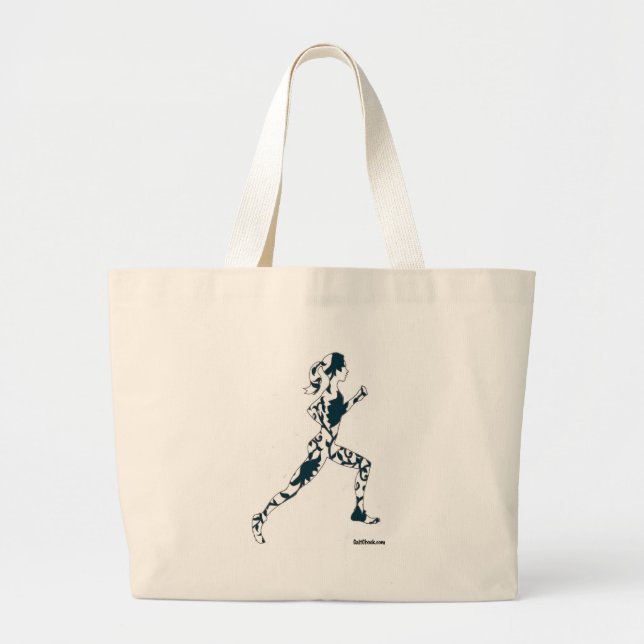 Grand Tote Bag Silhouette courante - florale (Devant)