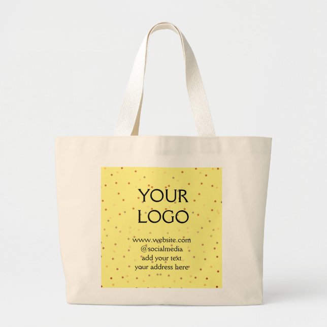 Grand Tote Bag simple et minimal ajoutez votre logo/votre design  (Devant)
