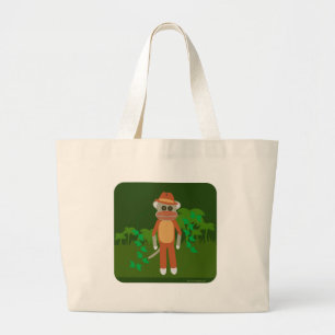 Grand Tote Bag Singe de réserve de Jungle Explorer