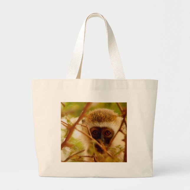 Grand Tote Bag Singe effronté. (Devant)