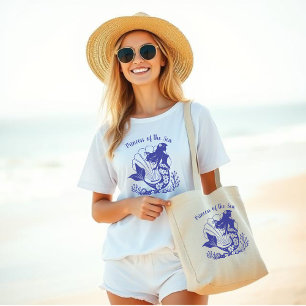 Grand Tote Bag Sirène hawaïenne-Princesse des Pêcheurs de mer-