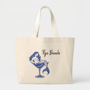 Grand Tote Bag Sirène vintage dans un verre à Martini