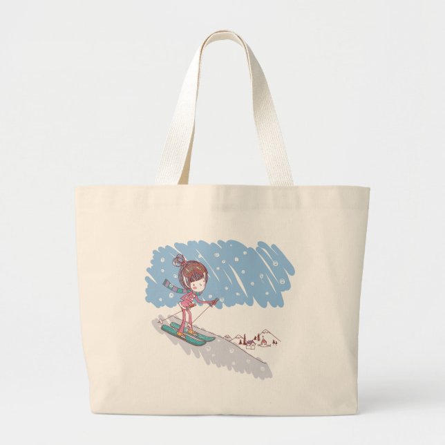 Grand Tote Bag Skiier mignon (Devant)