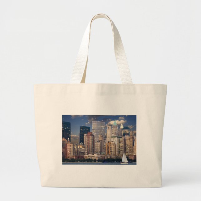 Grand Tote Bag Skyline de New York (Devant)