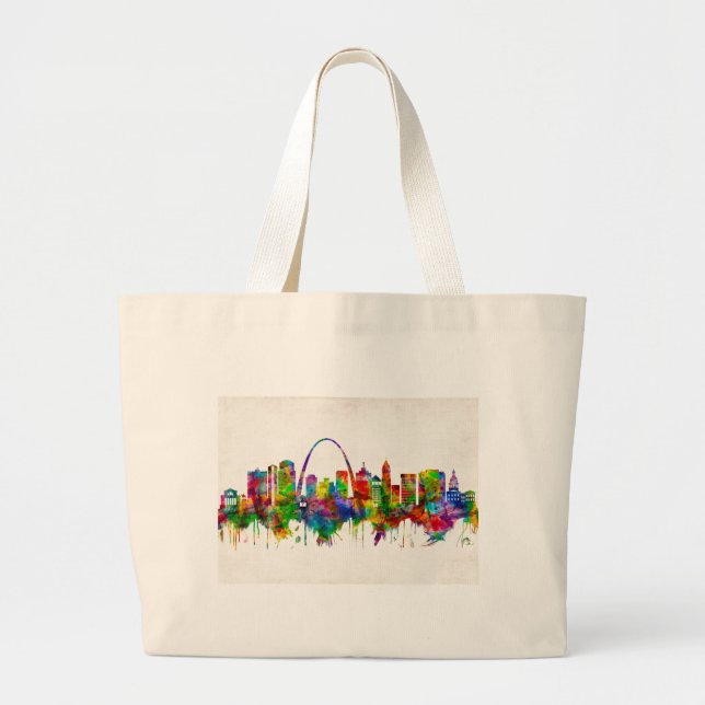 Grand Tote Bag Skyline de Saint-Louis Missouri (Devant)
