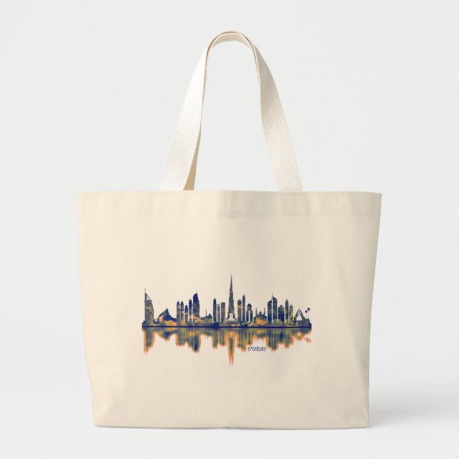 Grand Tote Bag Skyline Dubaï (Devant)