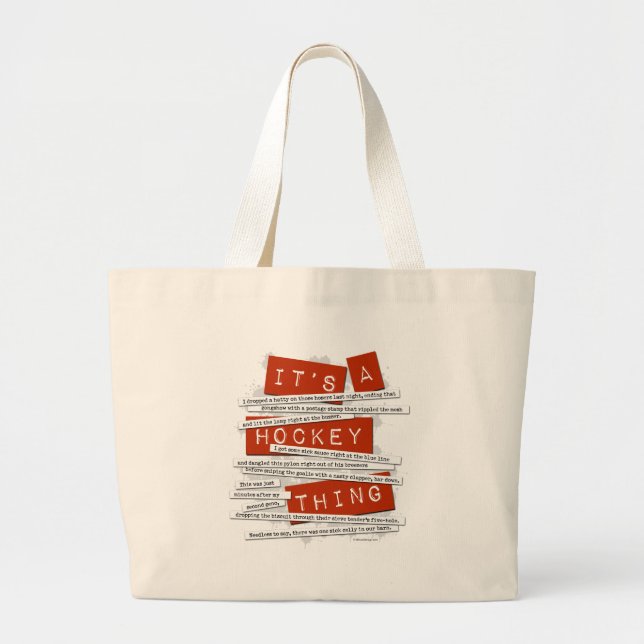 Grand Tote Bag Slang de hockey (Devant)