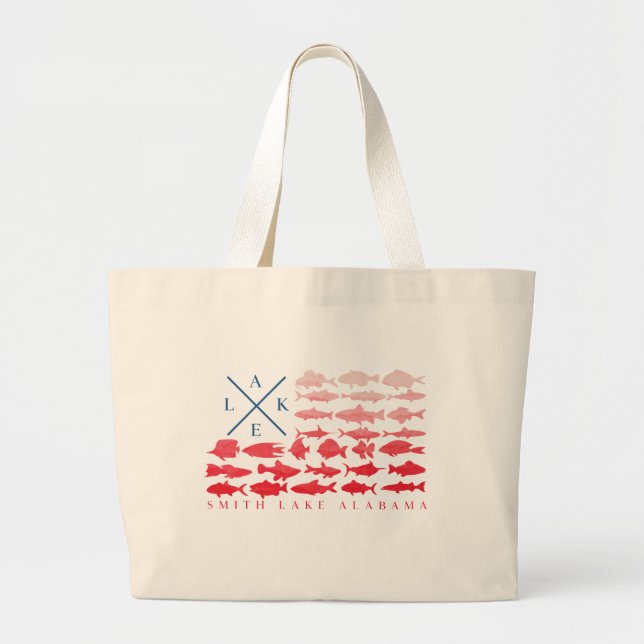 Grand Tote Bag Smith Lake Alabama Fishing Flag Tote (Devant)