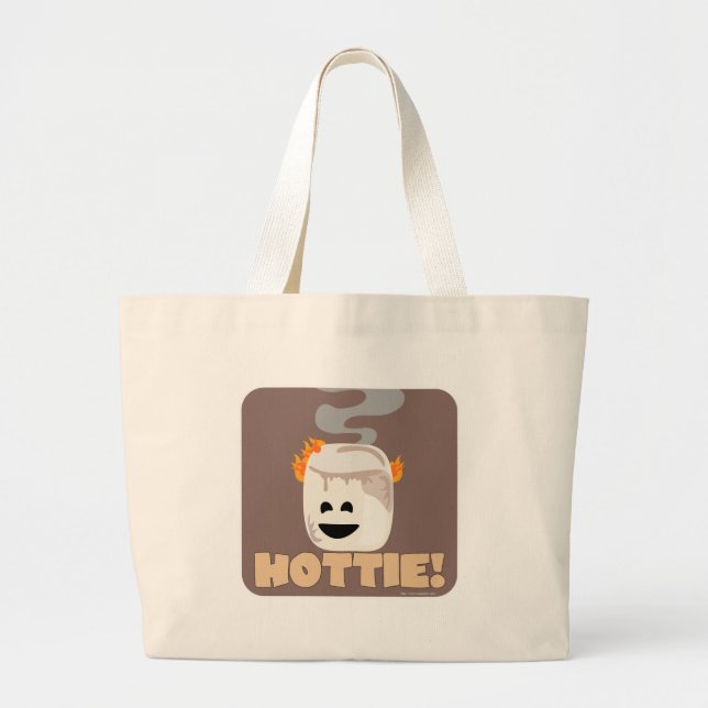 Grand Tote Bag Smore Marshmallow Brûler Hottie Drôle Cartoon (Devant)