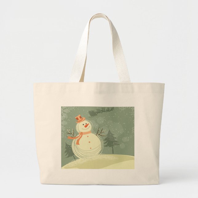 Grand Tote Bag Snowman (Devant)