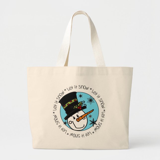 Grand Tote Bag Snowman Laisser Neige (Devant)
