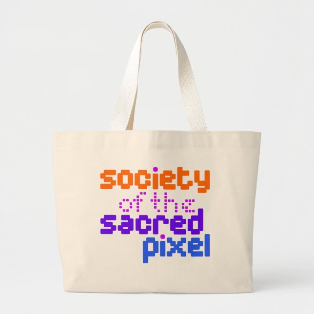 Grand Tote Bag Société du Pixel Sacré (Devant)