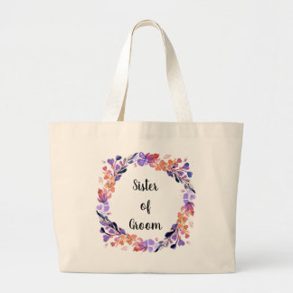 Grand Tote Bag Soeur de la couronne florale de la chambre