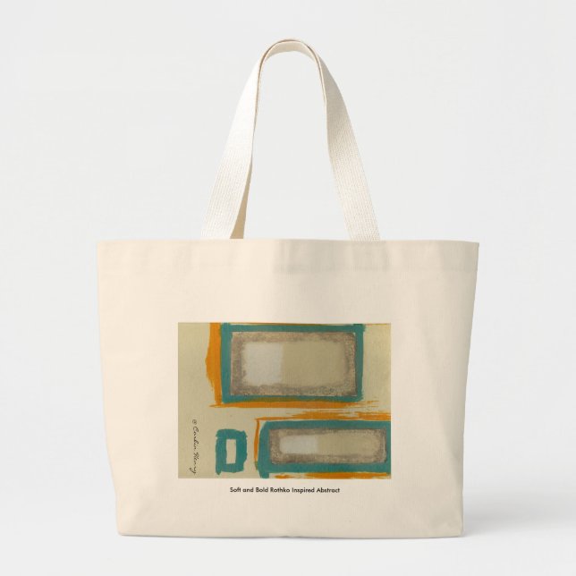 Grand Tote Bag Soft Et Bold Rothko Inspiré Abstrait Signé (Devant)