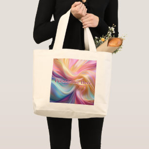 Grand Tote Bag Soie pastel colorée