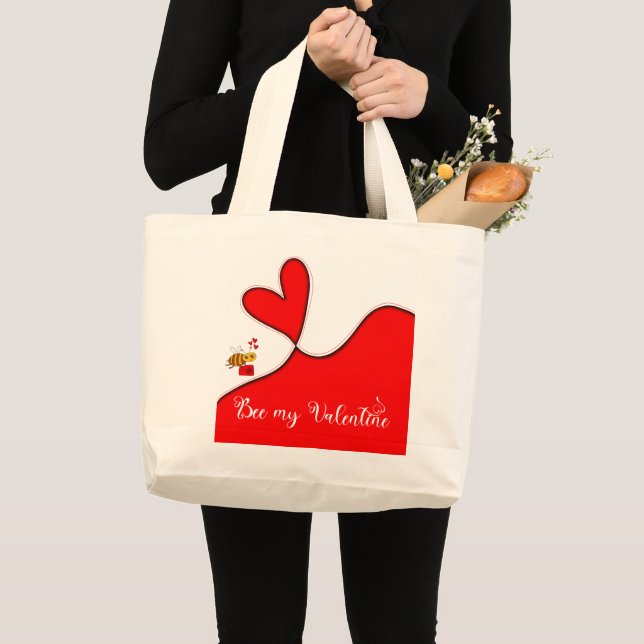 Grand Tote Bag Sois ma Saint Valentin (Devant (produit))