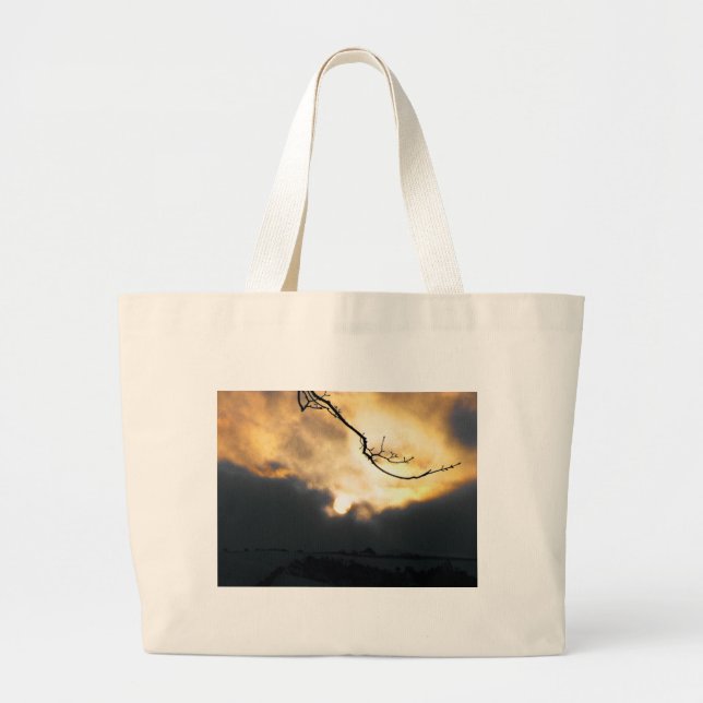 Grand Tote Bag Soleil hivernal (Devant)
