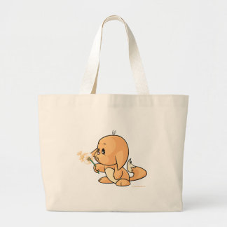 Grand Tote Bag Souhait de Kacheek orange