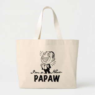 Grand Tote Bag Souriant de nouveaux t-shirts et cadeaux Papaw