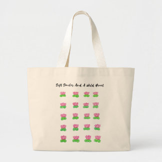 Grand Tote Bag sourires doux et cœur sauvage