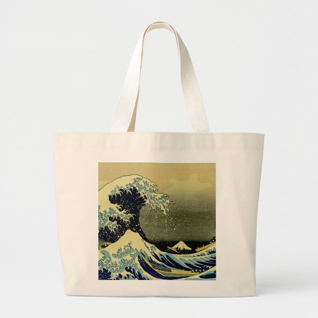 Grand Tote Bag Sous la vague au large de Kanagawa (Devant)