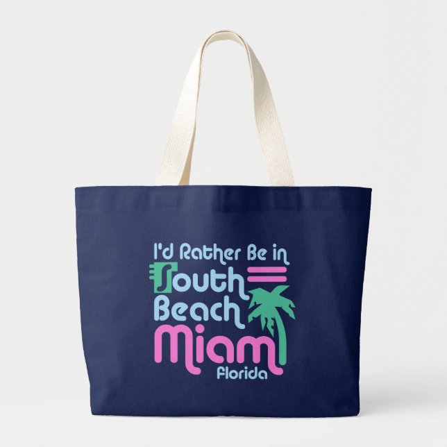 Grand Tote Bag South Beach Miami (Devant)