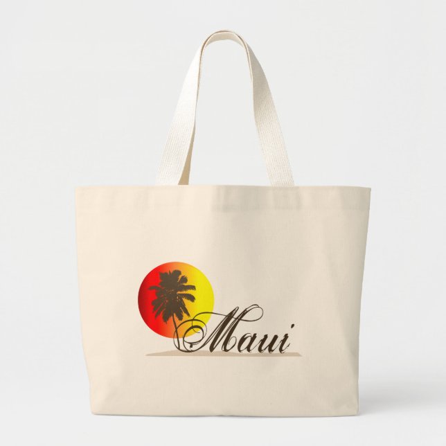 Grand Tote Bag Souvenir de Maui Hawaï (Devant)