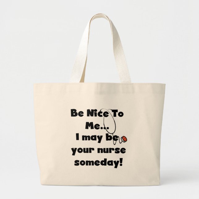 Grand Tote Bag Soyez Nice les T-shirts et les cadeaux (Devant)