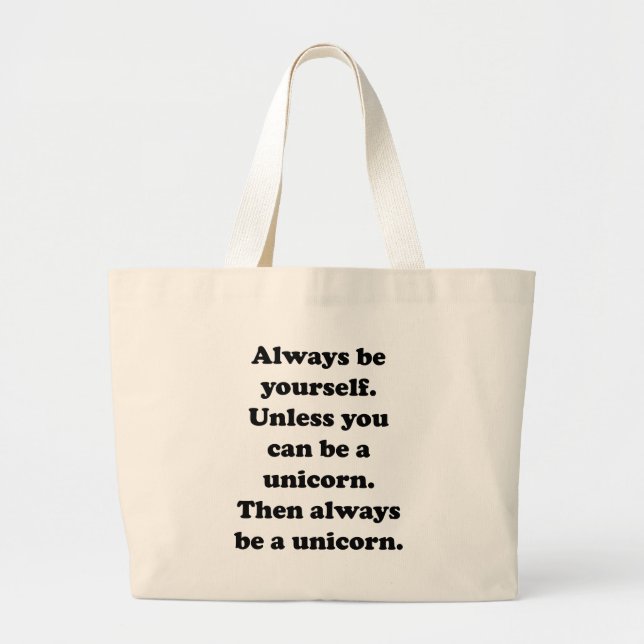 Grand Tote Bag Soyez Toujours Unicorne (Devant)