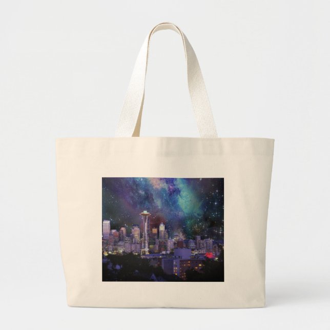 Grand Tote Bag Spacey Seattle (Devant)