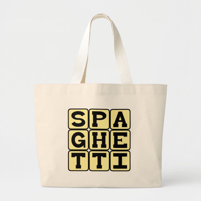 Grand Tote Bag Spaghetti, Pasta Ami du Meatball (Devant)