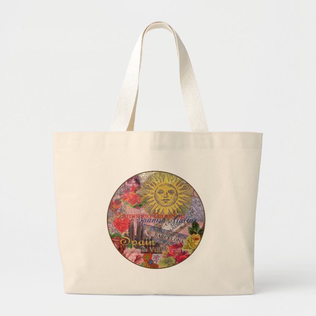 Grand Tote Bag Spain Sunshine Spanish Travel Vacation  (Devant)