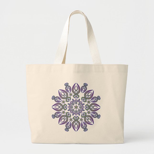 Grand Tote Bag Spikes bleus (Devant)