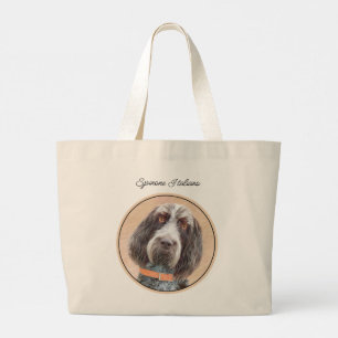 Grand Tote Bag Spinone Italiano Peinture Roan Brown Cute Chien Ar