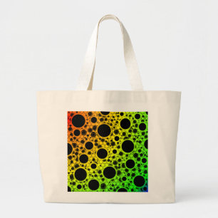 Grand Tote Bag Spots de bulles spatiales - Rainbow ROYGB